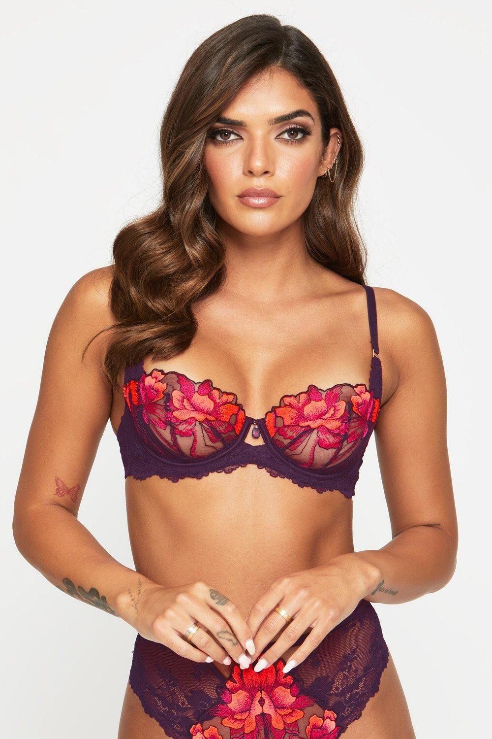 

Люминесцентный бюстгальтер-балкон без подкладок Ann Summers, фиолетовый