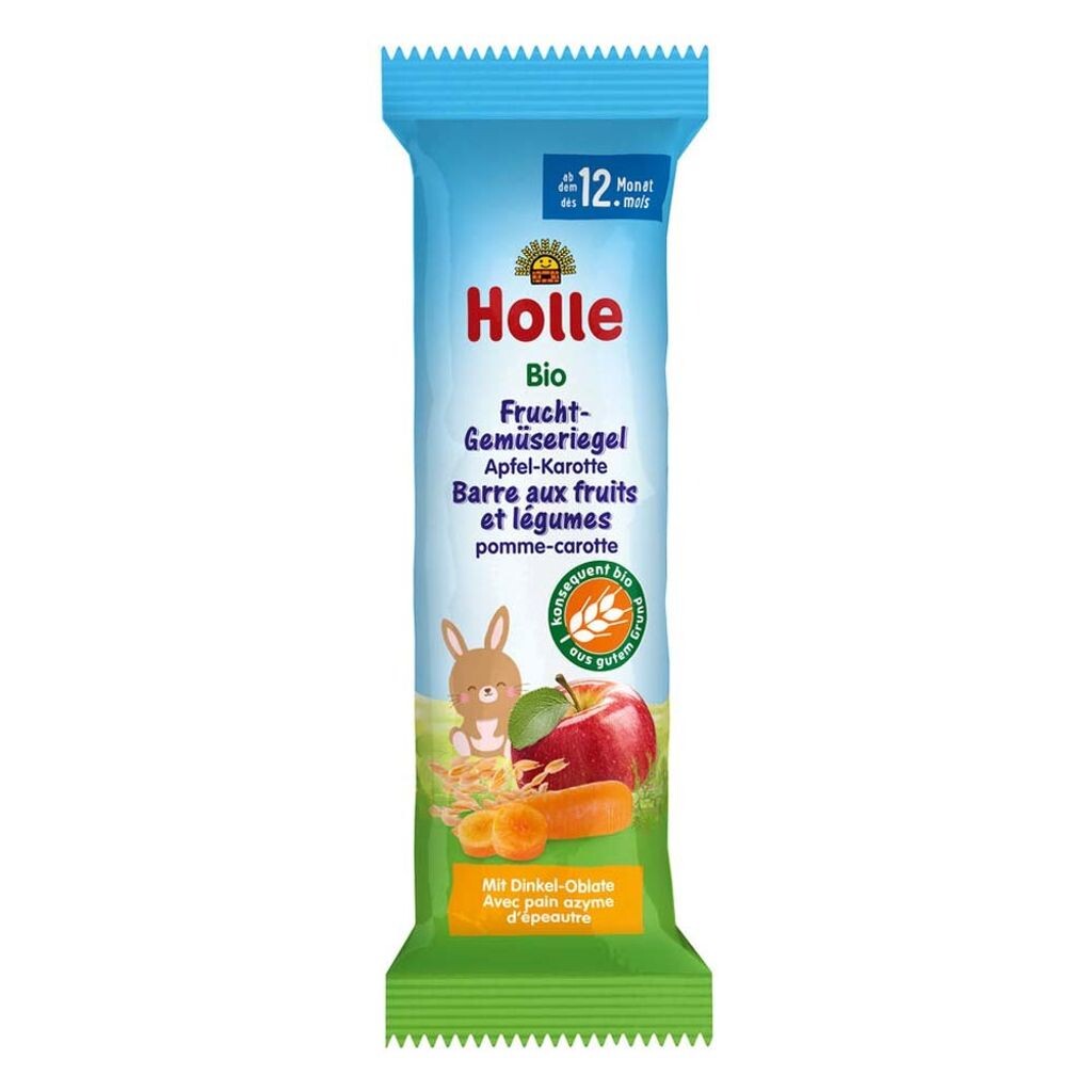 

Фруктово-овощной батончик Holle с яблоком и морковью - 25г