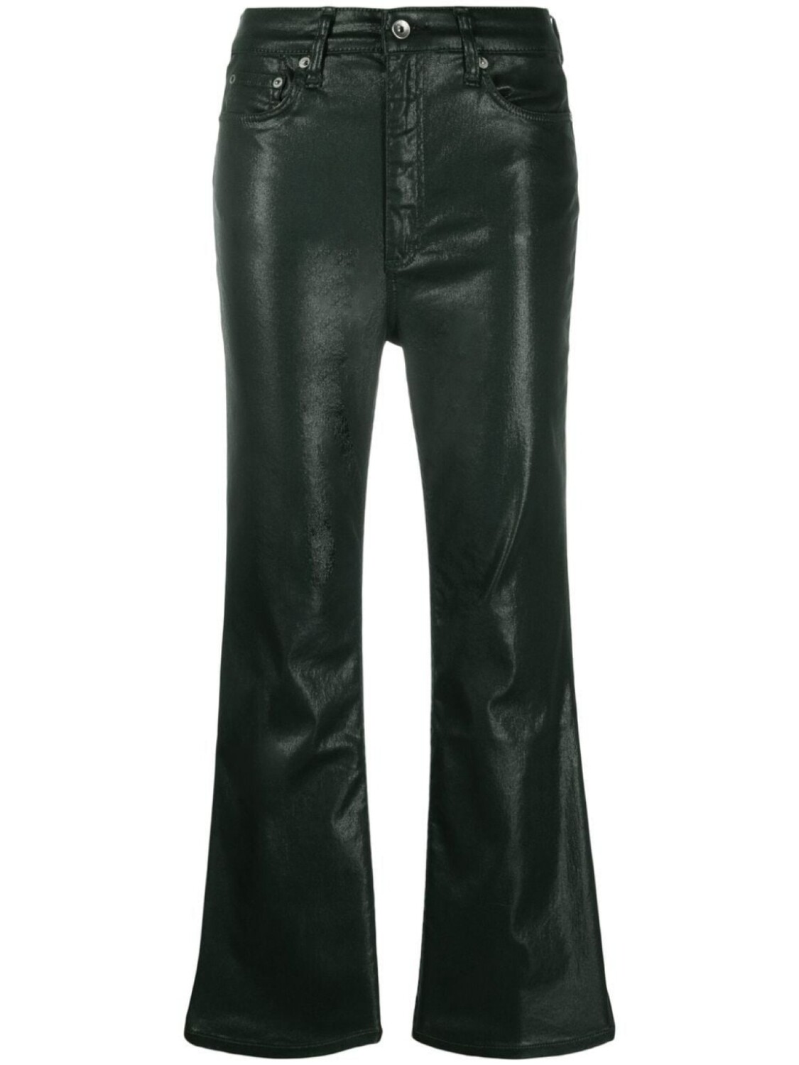 

Расклешенные брюки из искусственной кожи rag & bone, зеленый