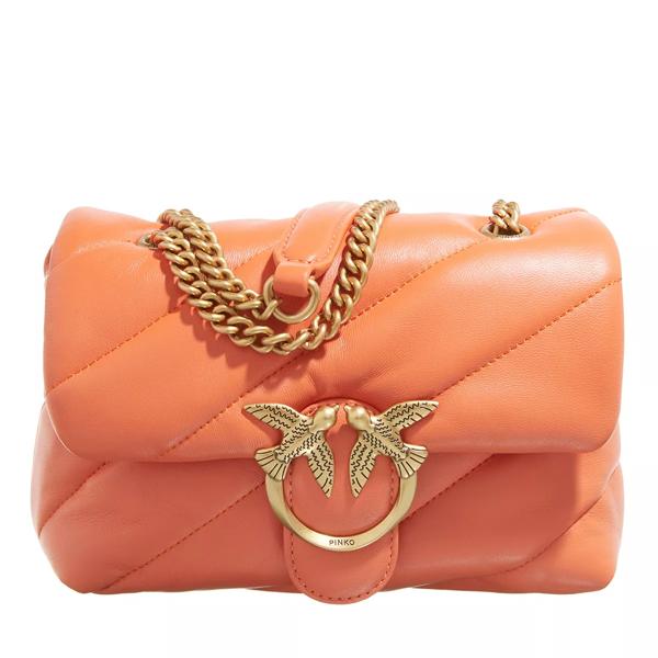 Сумка love puff mini cl Pinko, оранжевый сумка мини love mini puff с двумя ремнями pinko
