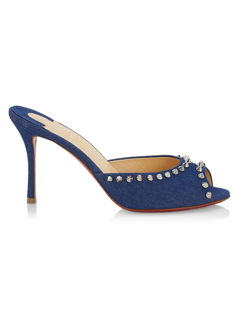 

Джинсовые туфли без задника Me Dolly Spike 85 Christian Louboutin, синий
