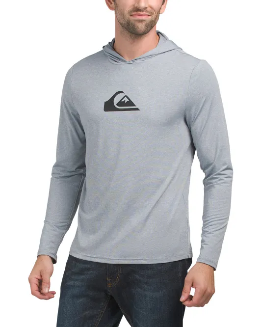 

Футболка с логотипом Upf 50 и капюшоном Quiksilver, серый
