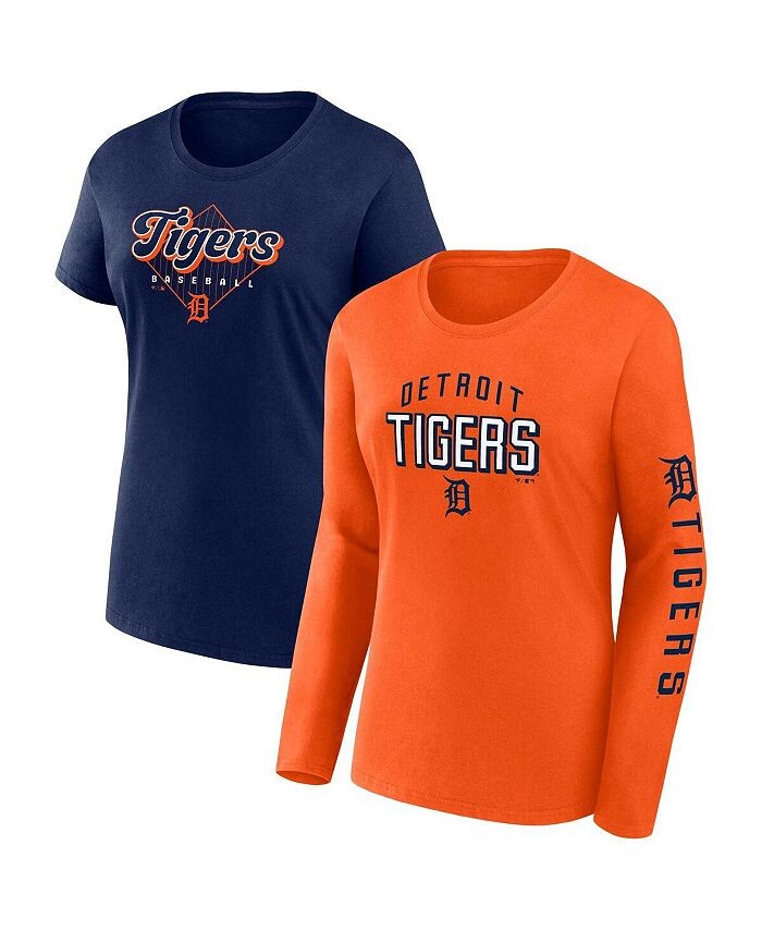 

Набор женских фирменных оранжево-темно-синих футболок Detroit Tigers Fanatics, мультиколор