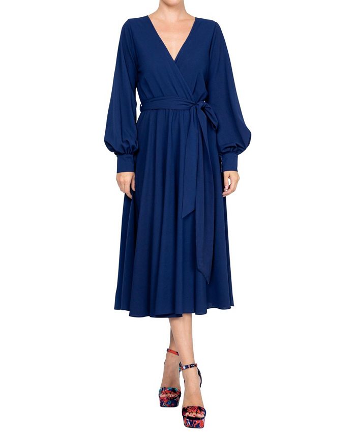цена Женское платье миди LilyPad Meghan Los Angeles, цвет Navy