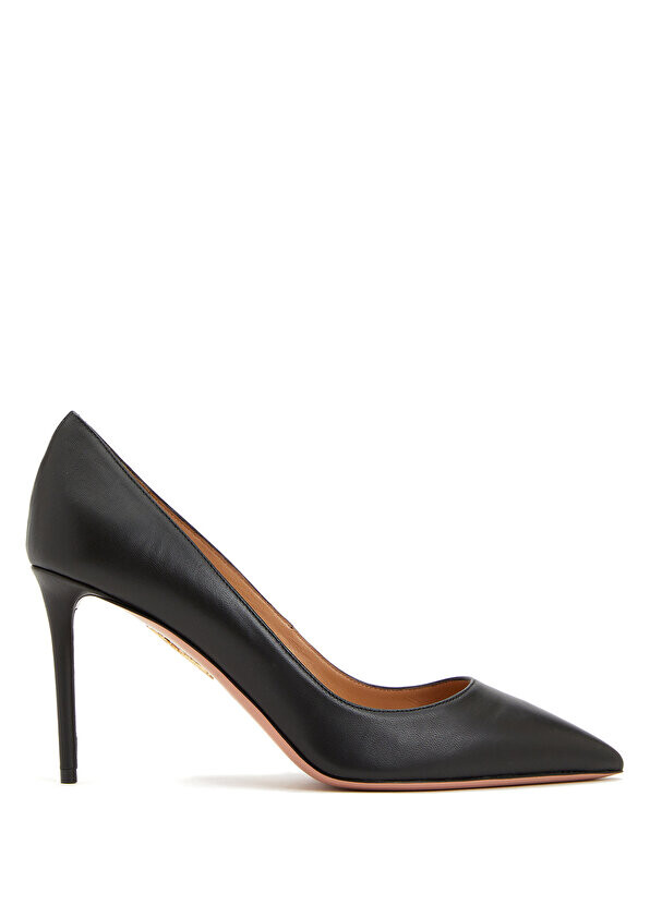 

Черные кожаные туфли на каблуке Aquazzura, Черный