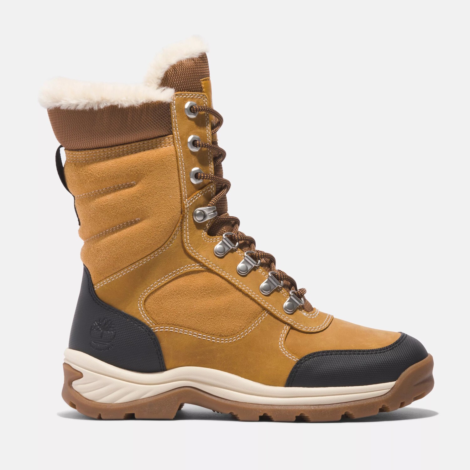 

Женские полухайкерские ботинки белого цвета с выступом Timberland, цвет Wheat Full-Grain