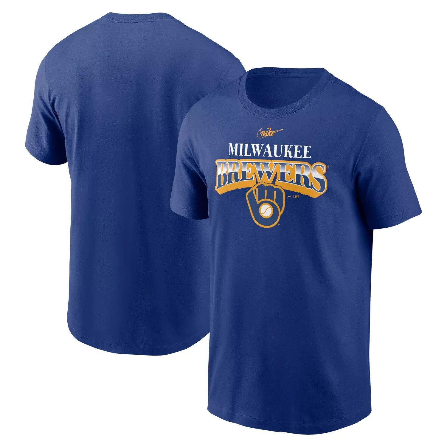 

Мужская футболка Nike Royal Milwaukee Brewers Cooperstown Collection Rewind Arch