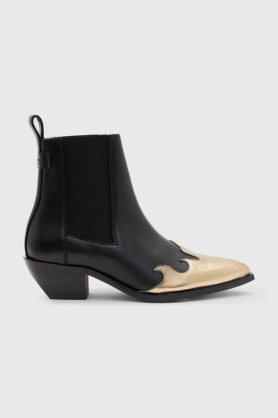 

Кожаные ковбойские сапоги Dellaware Boot AllSaints, черный