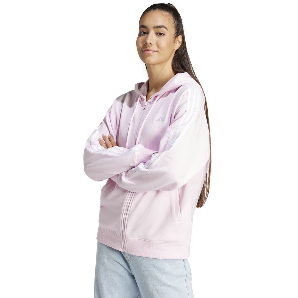 

Толстовка adidas 3 Stripes Ft O Full Zip, розовый