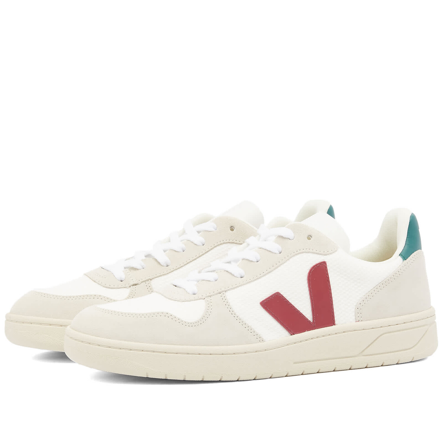 

Кроссовки Veja V-10 Leather Basketball, цвет White, Masala & Brittany