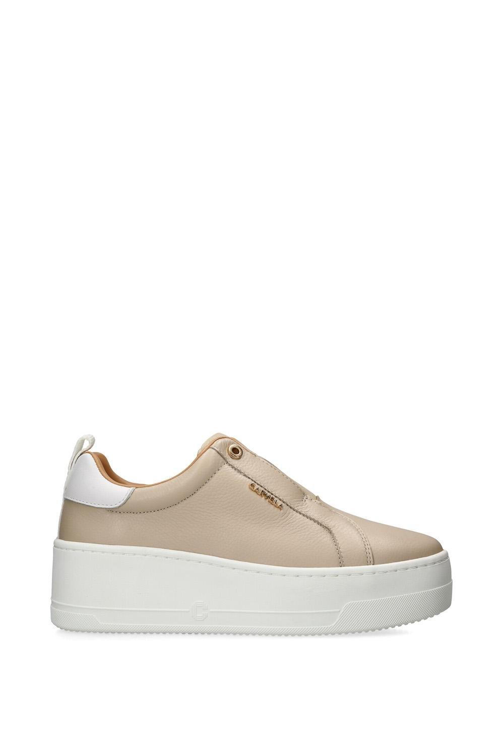 Кроссовки 'Connected Laceless' Leather Trainers Carvela, бежевый