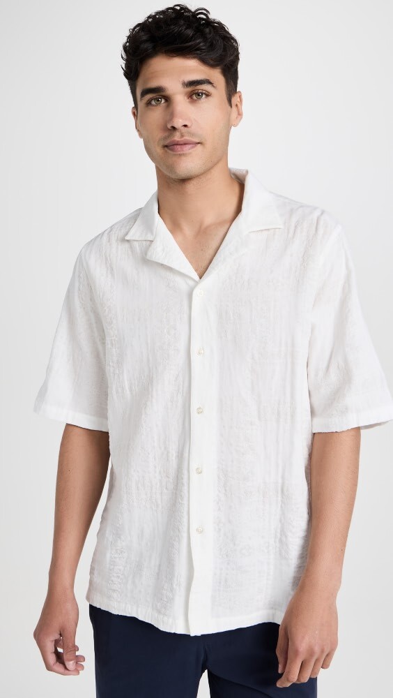 

Рубашка Officine Generale Eren Double Voil Bandana, белый
