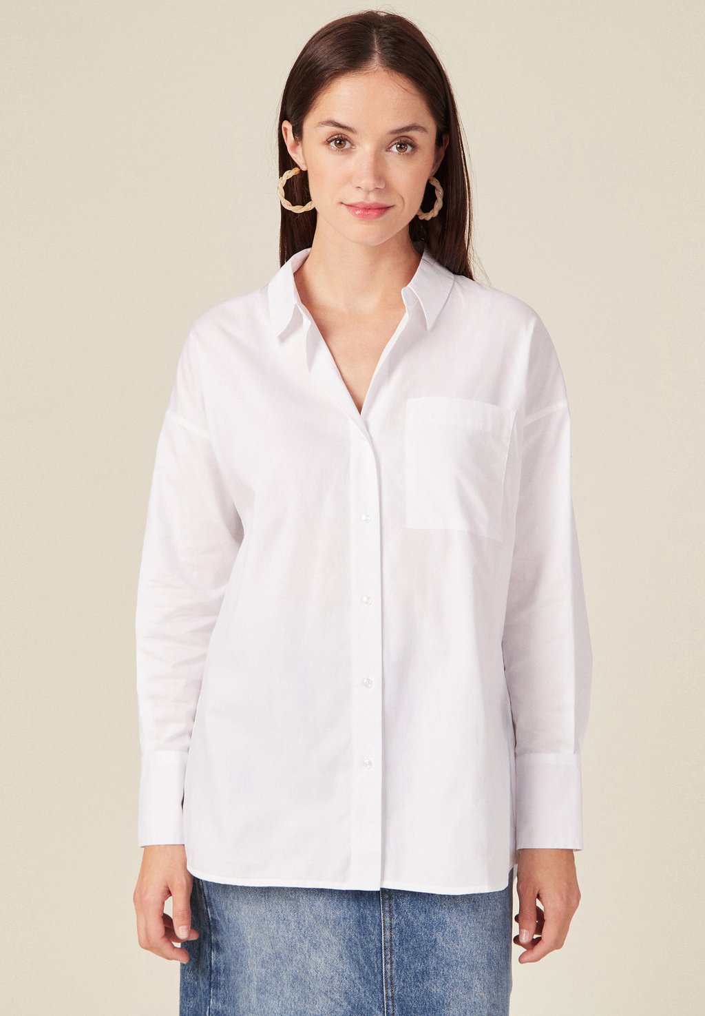 Блузка-рубашка BONOBO Jeans, цвет blanc