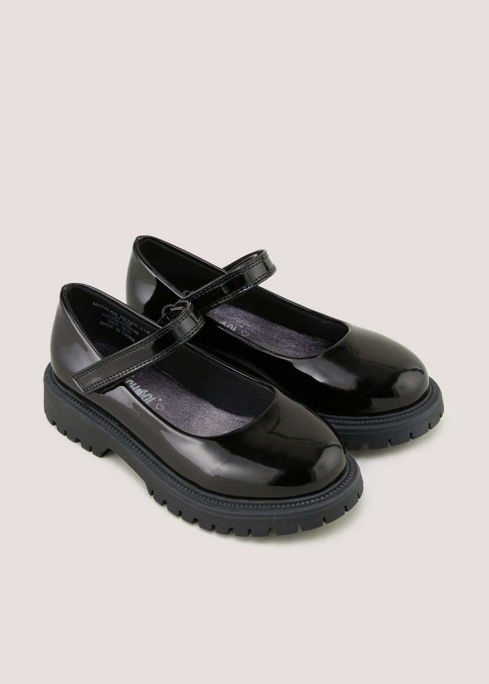 Черные лакированные массивные школьные туфли для девочек (до 10 лет – от 5 лет) черные школьные туфли для девочек hush puppies junior до 10 лет – от 2 лет