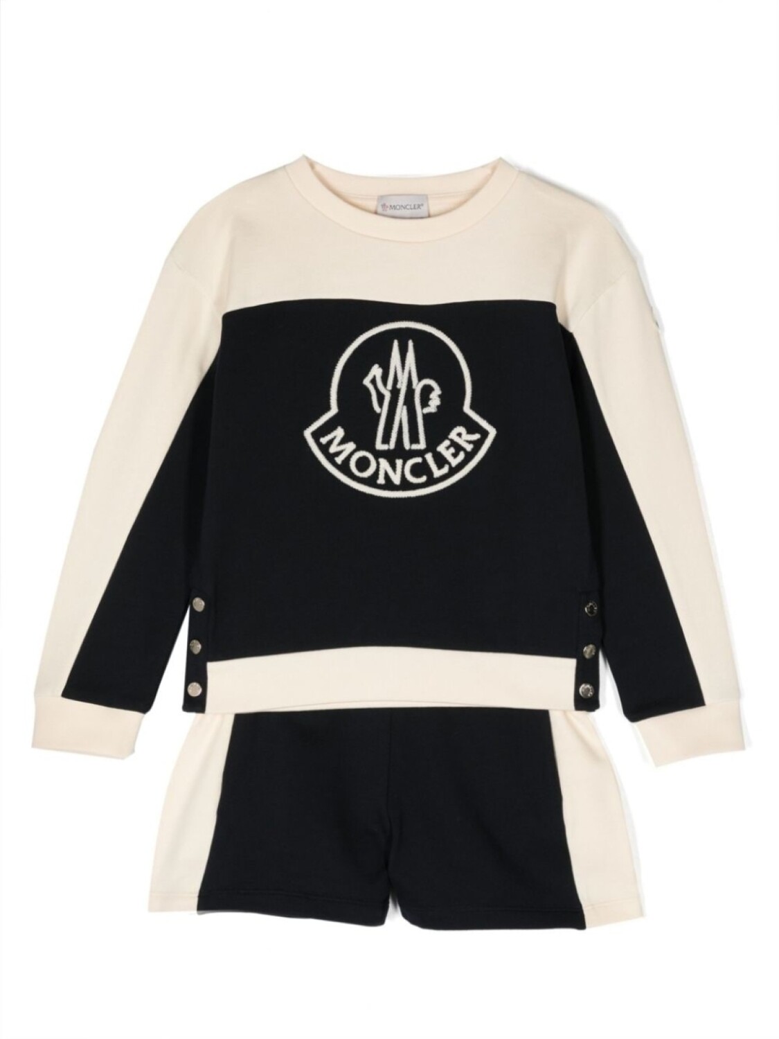

Moncler Enfant комплект из шортов и футболки с вышитым логотипом, синий