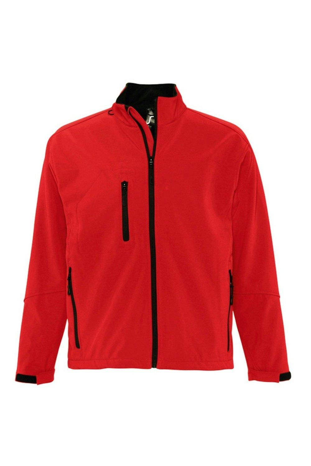 Куртка Relax Soft Shell (дышащая, ветрозащитная и водостойкая) SOL'S, красный