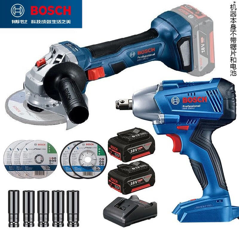 Угловая шлифовальная машина Bosch GWS180-Li + дрель Bosch GOS 250-Li