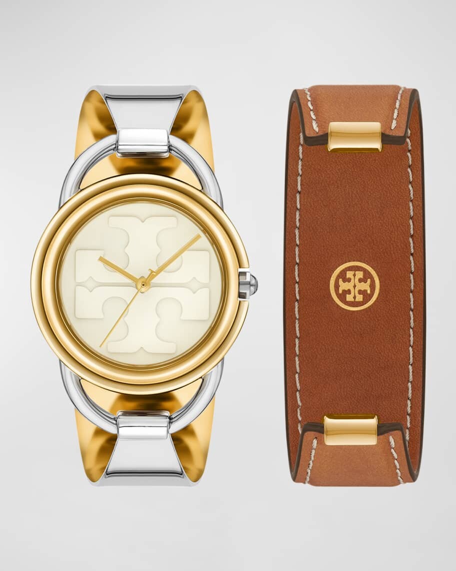 

Подарочный набор Miller Watch - кожа для багажа и двухцветная нержавеющая сталь Tory Burch
