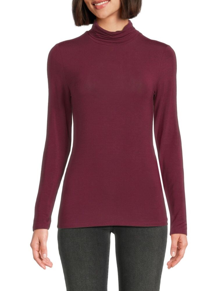 

Топ с высоким воротником Bcbgmaxazria, цвет Dark Rose