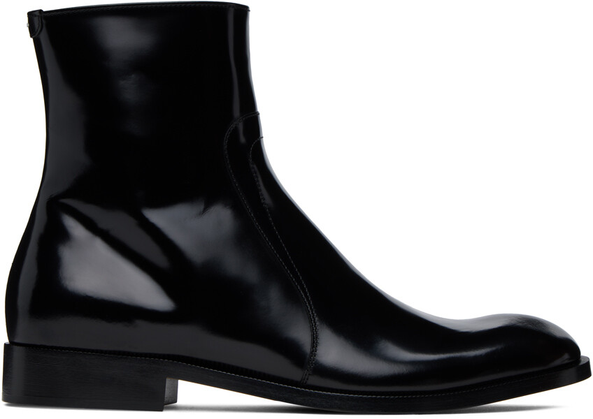

Черные ботинки на молнии Maison Margiela, Черный