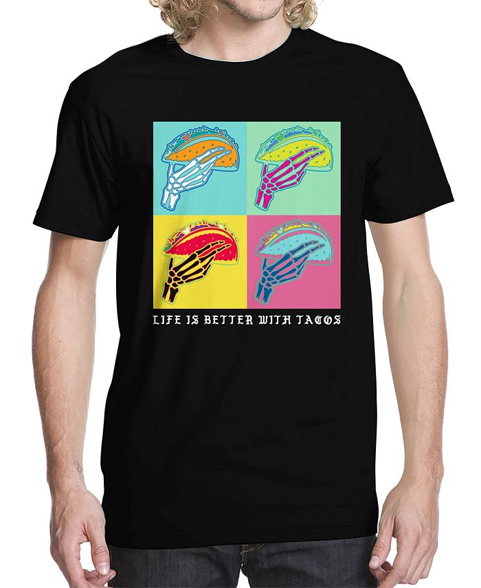 Мужская футболка с рисунком Better with Tacos Buzz Shirts, черный цена и фото