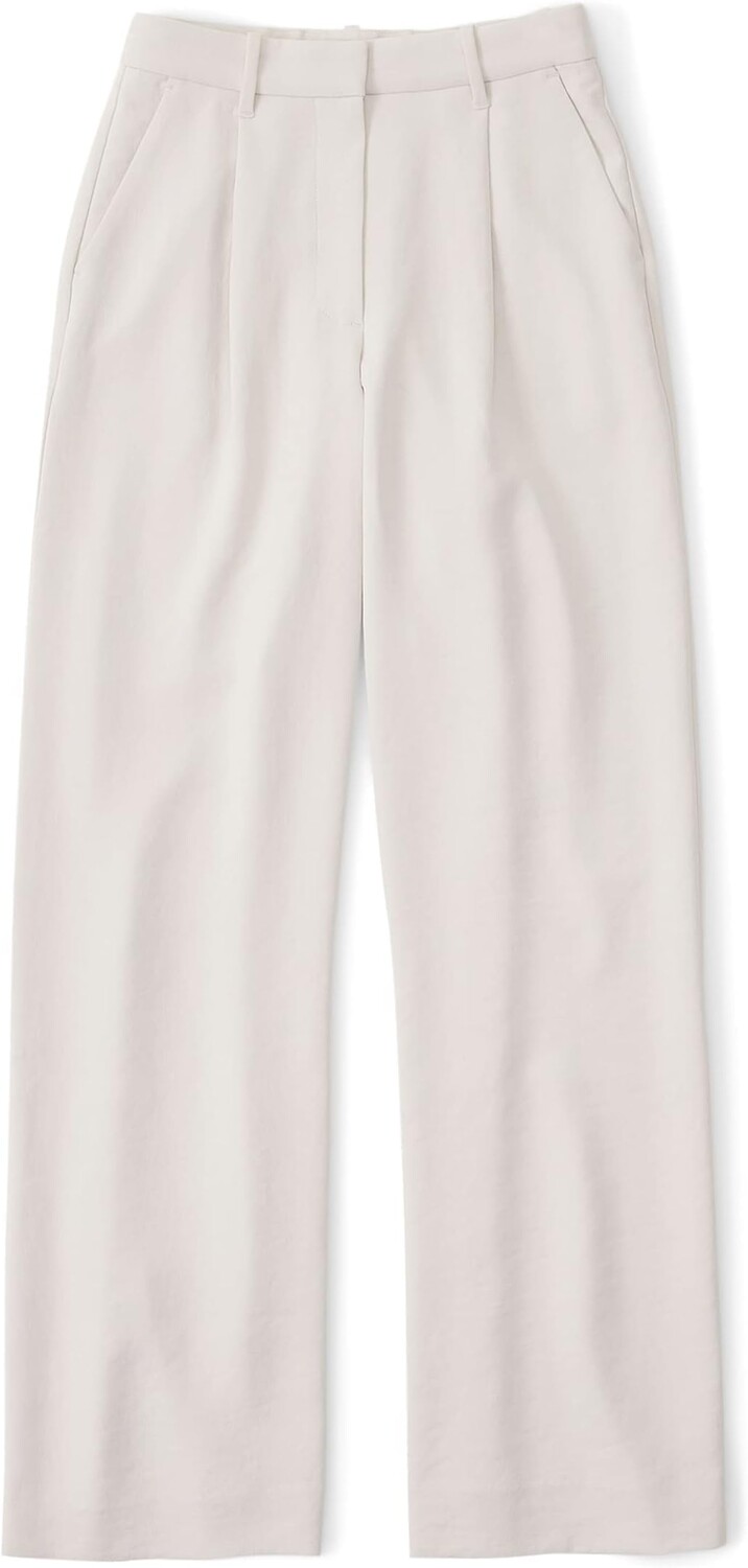 

Сверхширокие брюки из крепа Abercrombie & Fitch, цвет Birch