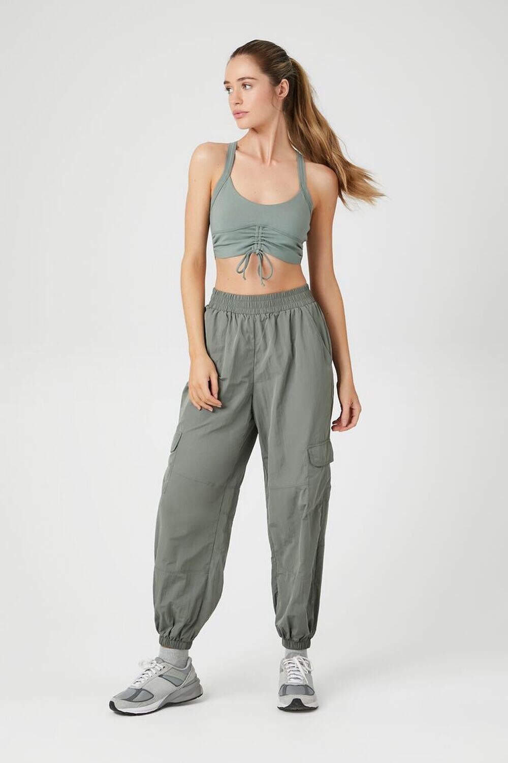 

Активные брюки-карго Forever 21, оливковый, Зеленый