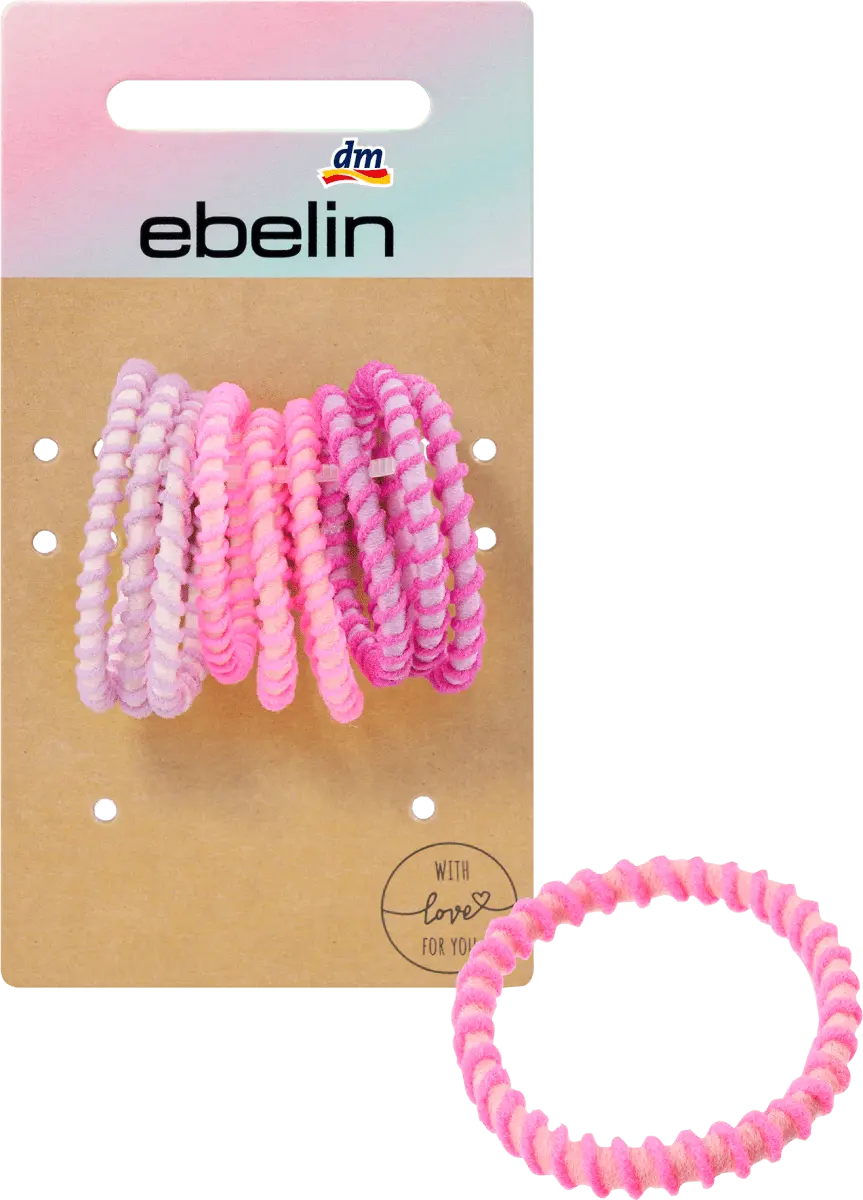 

Резинки для волос витые розовых тонов 9 шт. ebelin