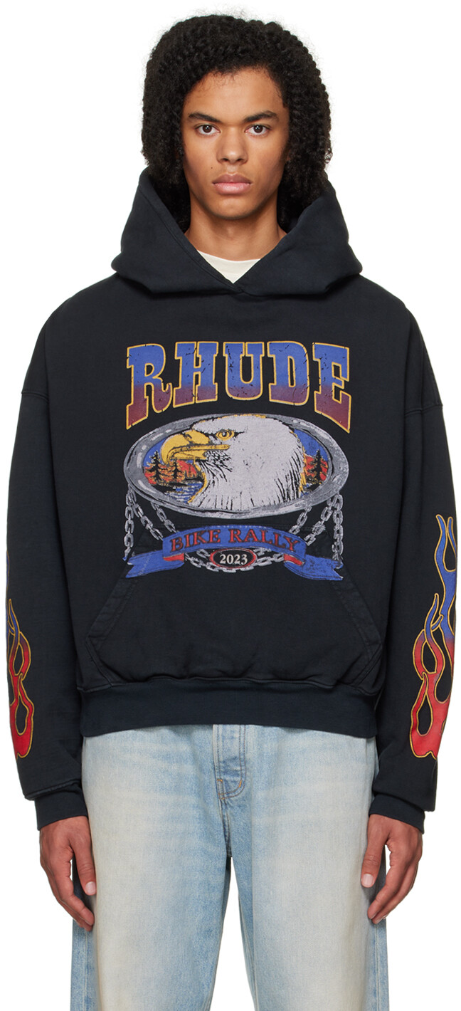 

Черная толстовка Rhude Screaming Eagle, Черный