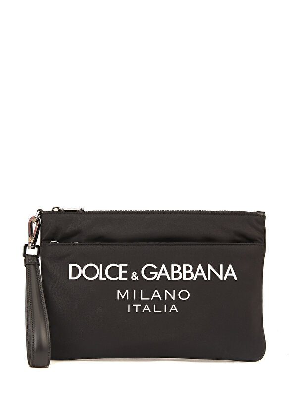 Мужская сумка для рук с черным логотипом Dolce&Gabbana