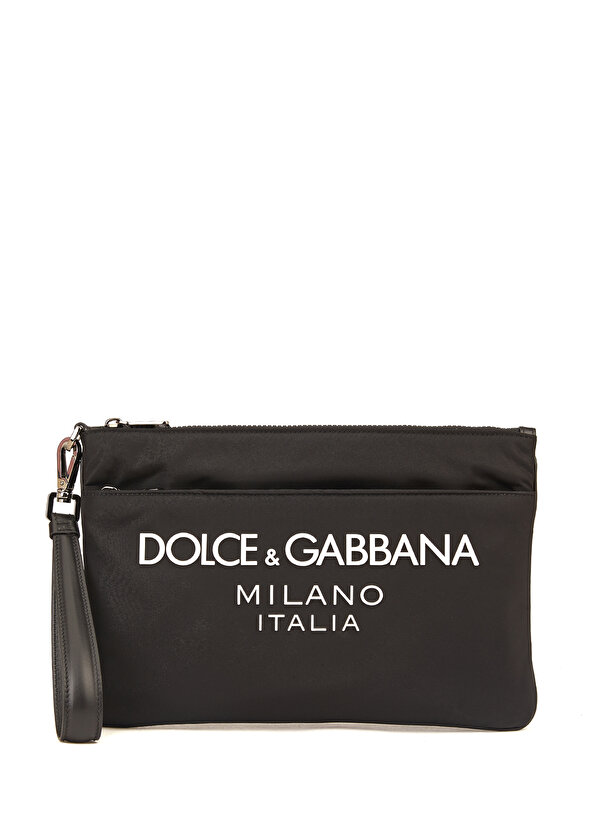 

Мужская сумка для рук с черным логотипом Dolce&Gabbana