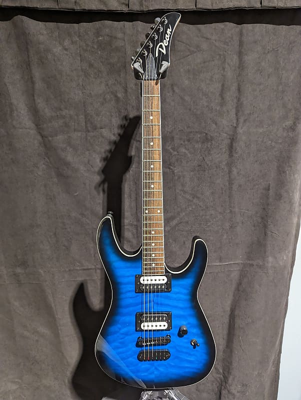Электрогитара Dean MD X Quilt Maple Trans Blue Burst Electric Guitar
