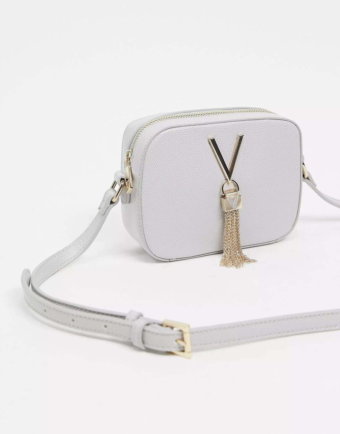 

Valentino Bags Серая сумка через плечо с кисточкой и фотокамерой Valentino Bags