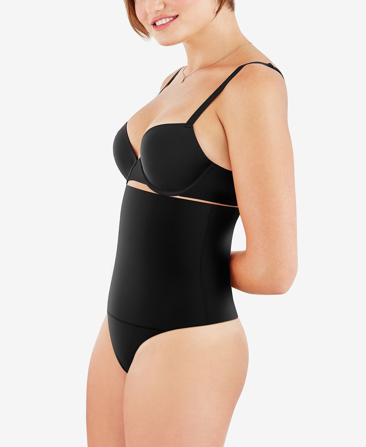 

Кружевные стринги с высокой талией Tame Your Tummy DMS707 Maidenform, черный