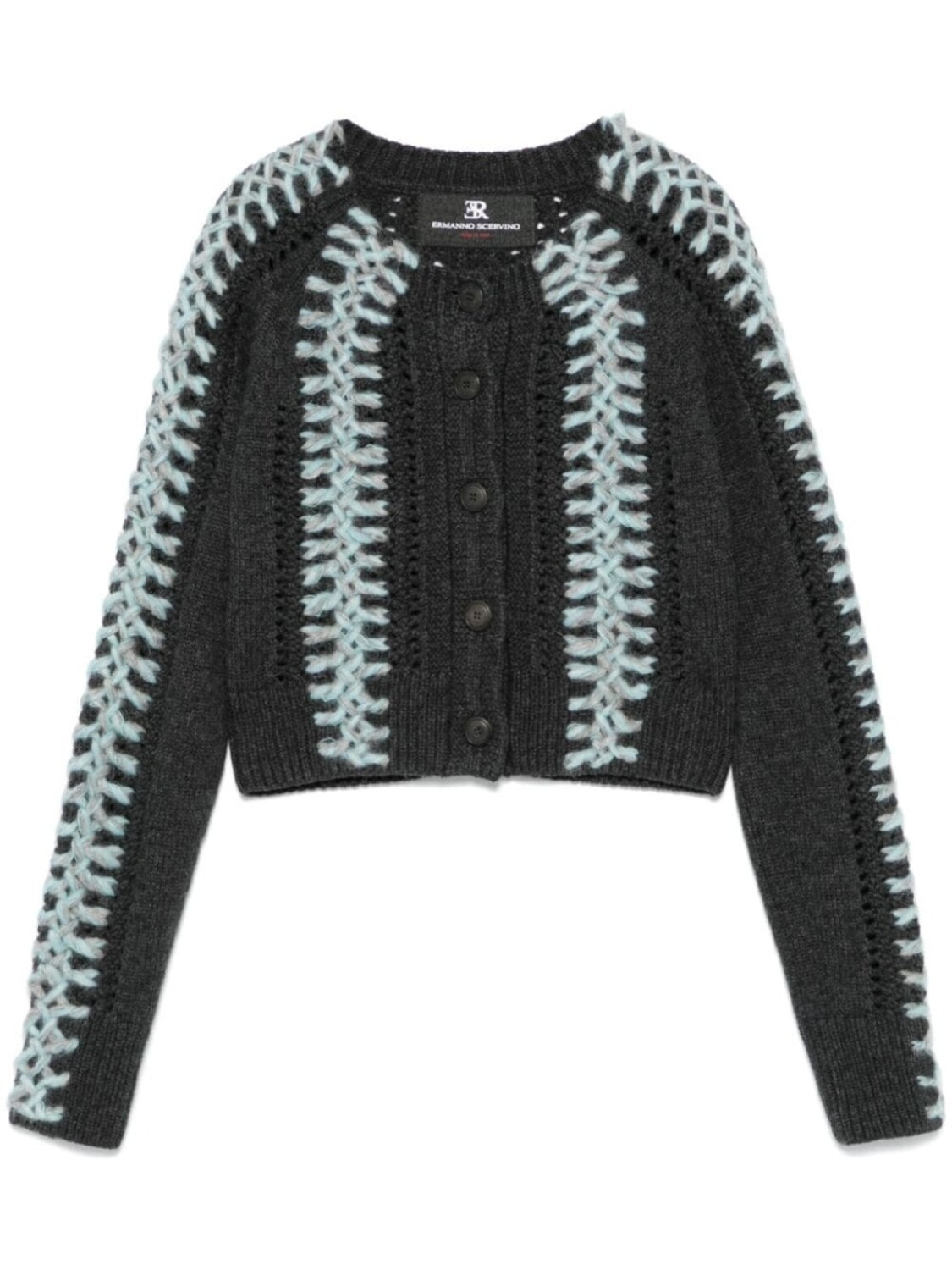 

Ermanno Scervino кардиган с контрастной отделкой, серый