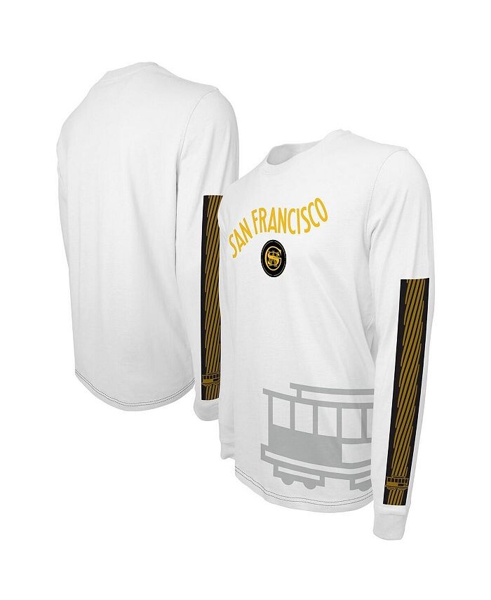 

Белая мужская и женская футболка Golden State Warriors 2023/24 City Edition Scoreboard футболка с длинным рукавом Stadium Essentials, белый