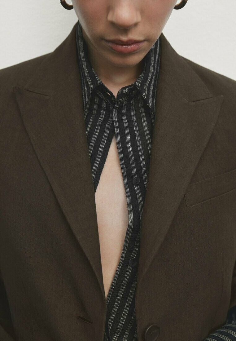 

Блейзер Two Button Massimo Dutti, темно-коричневый