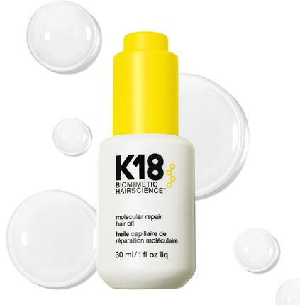 Масло для молекулярного восстановления волос 30 мл, K18 k18 molecular repair hair oil масло бустер для молекулярного восстановления волос 30 мл
