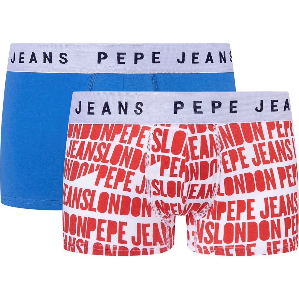 

Трусы Pepe Jeans Allover Logo Trunk 2 шт, разноцветный