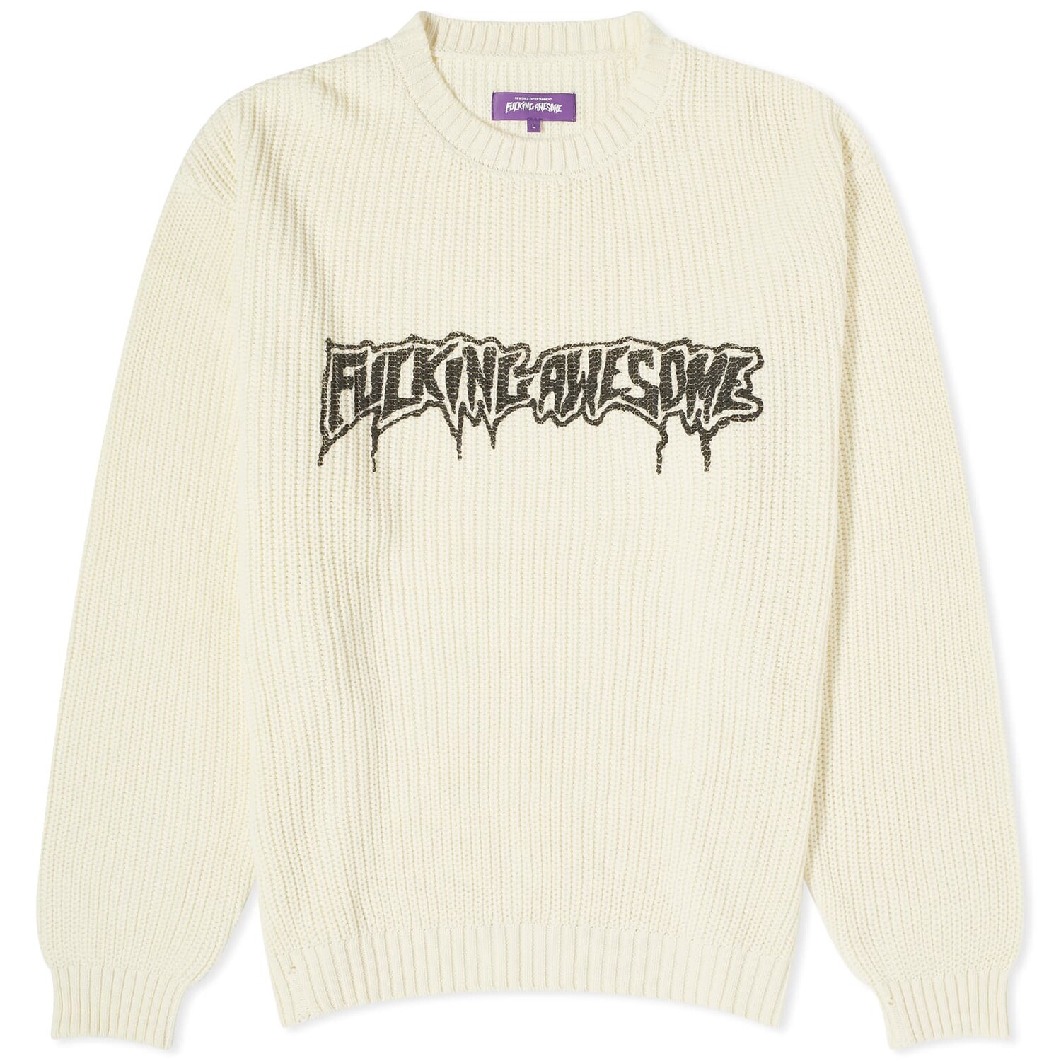 

Джемпер Fucking Awesome Drip Logo, цвет Cream