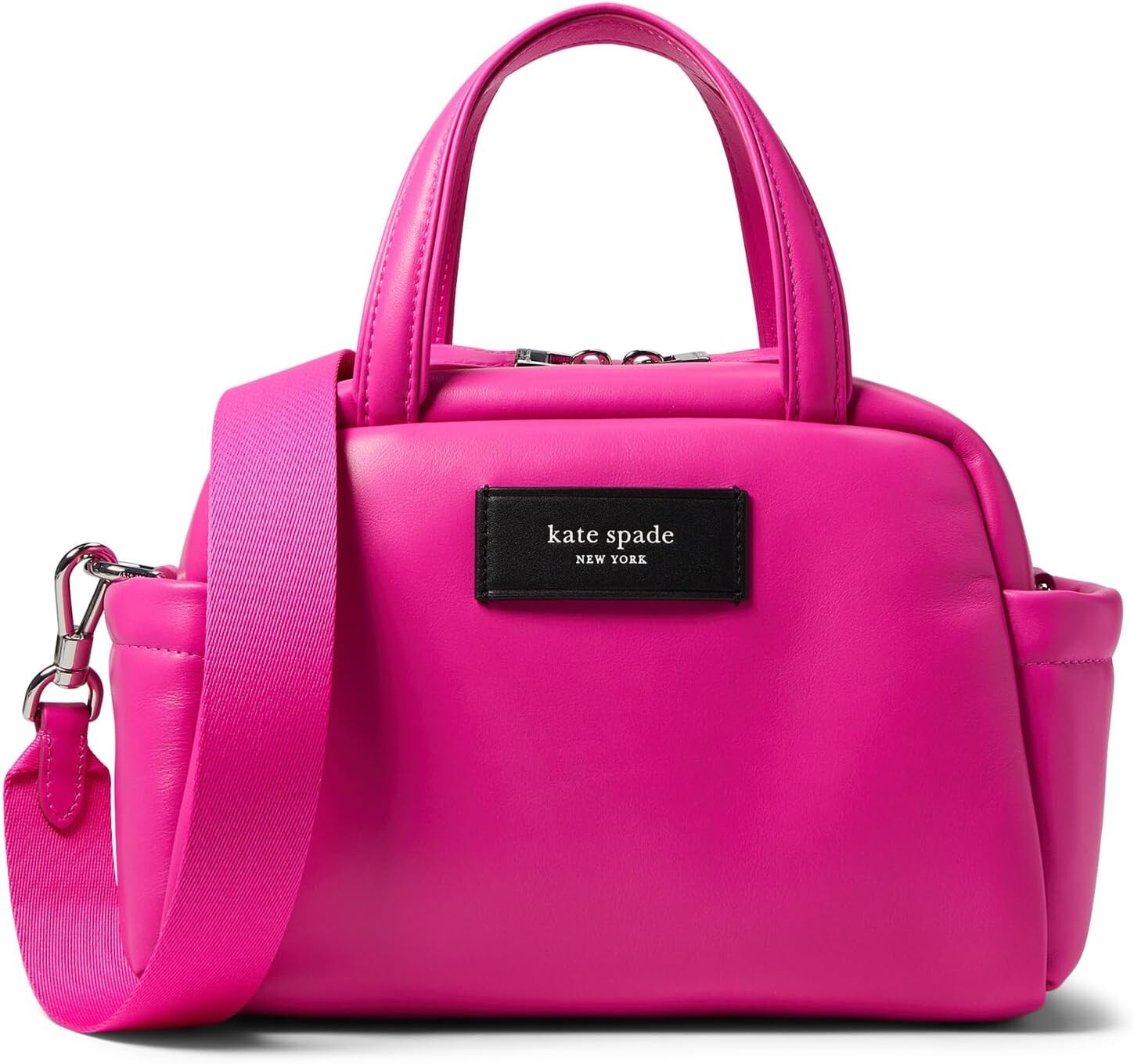 

Сумка Kate Spade New York Puffed Smooth Leather Satchel, цвет Vivid Snapdragon