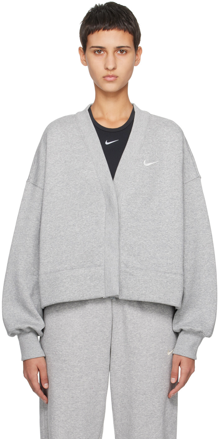

Серый свободный кардиган Nike