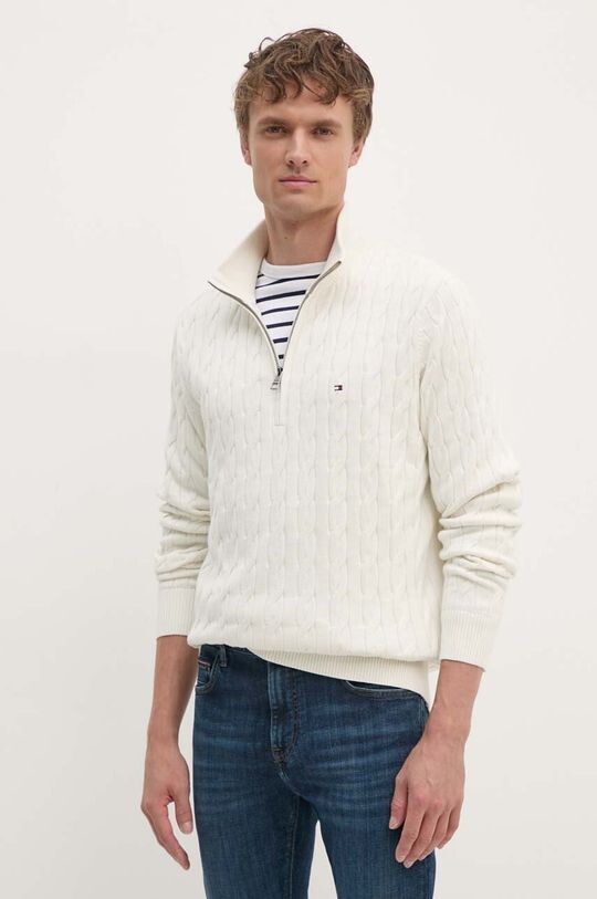 

Хлопковый свитер Tommy Hilfiger, бежевый