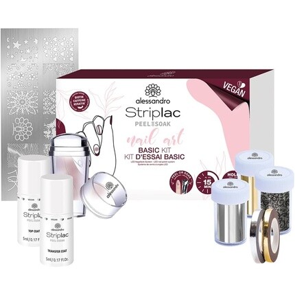 

Striplac Peel Or Soak Nail Art Basic Kit Набор УФ-лаков для ногтей — для идеальных ногтей за 15 минут, Alessandro