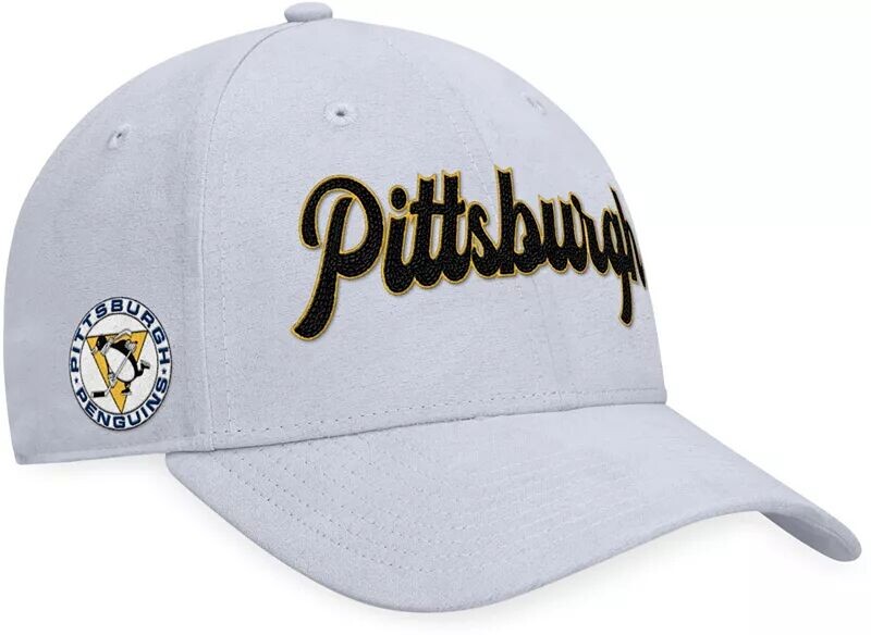 

Винтажная замшевая серая кепка NHL Pittsburgh Penguins Snapback