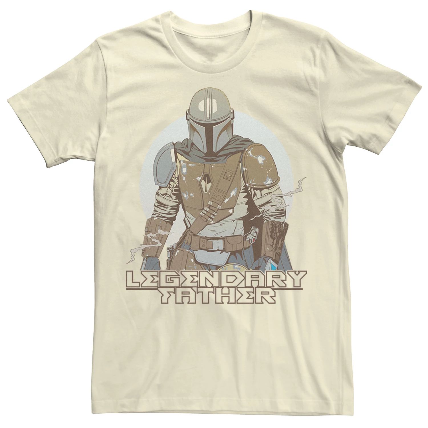 цена Мужская футболка с портретом «Звездные войны, мандалорец» «Легендарный отец» Star Wars