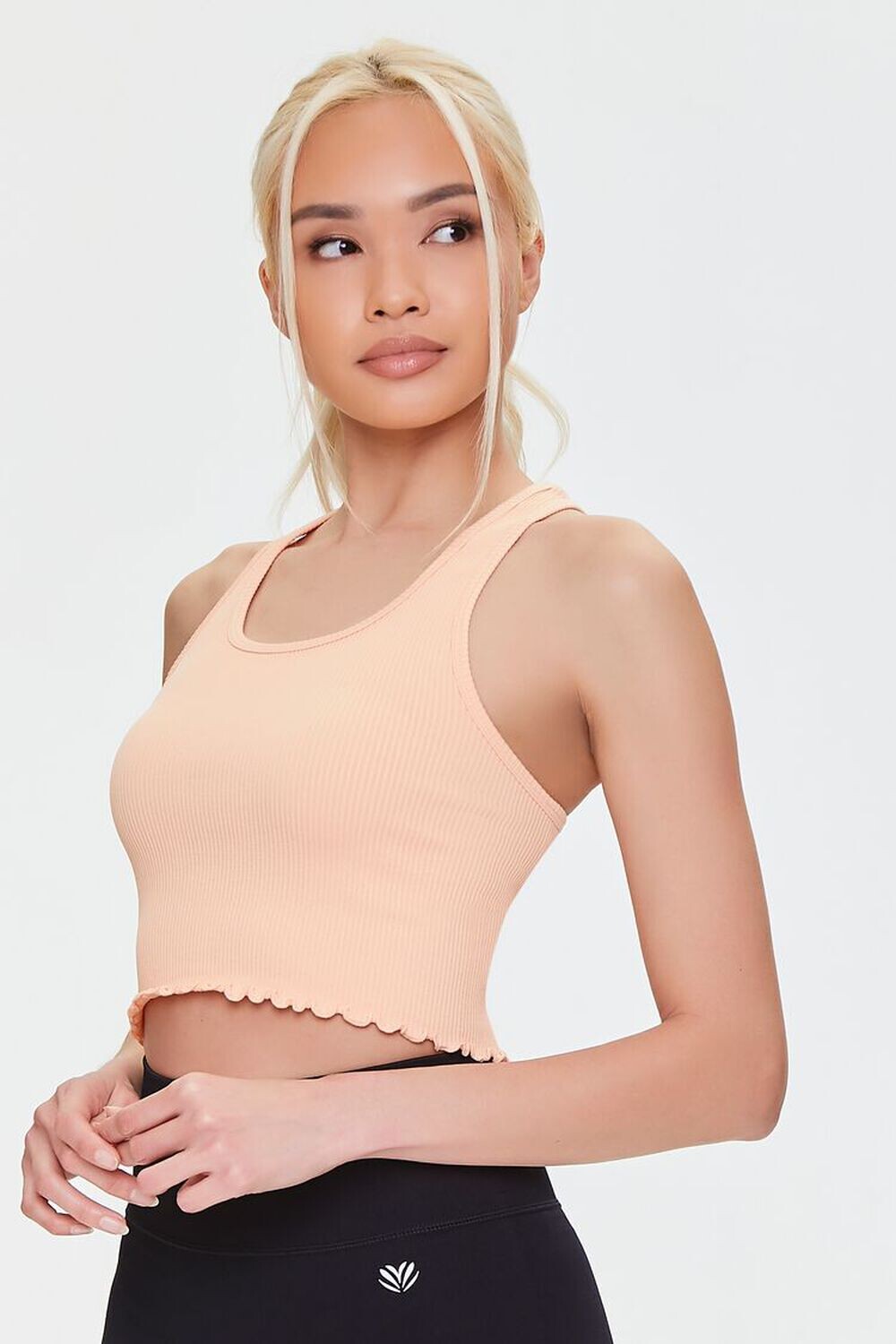 

Укороченный топ Active с салатовыми краями Forever 21