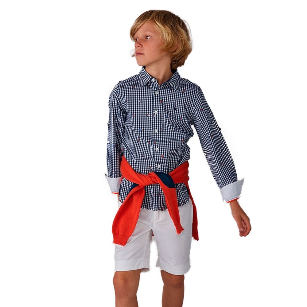 

Рубашка с длинным рукавом Boboli Poplin, синий