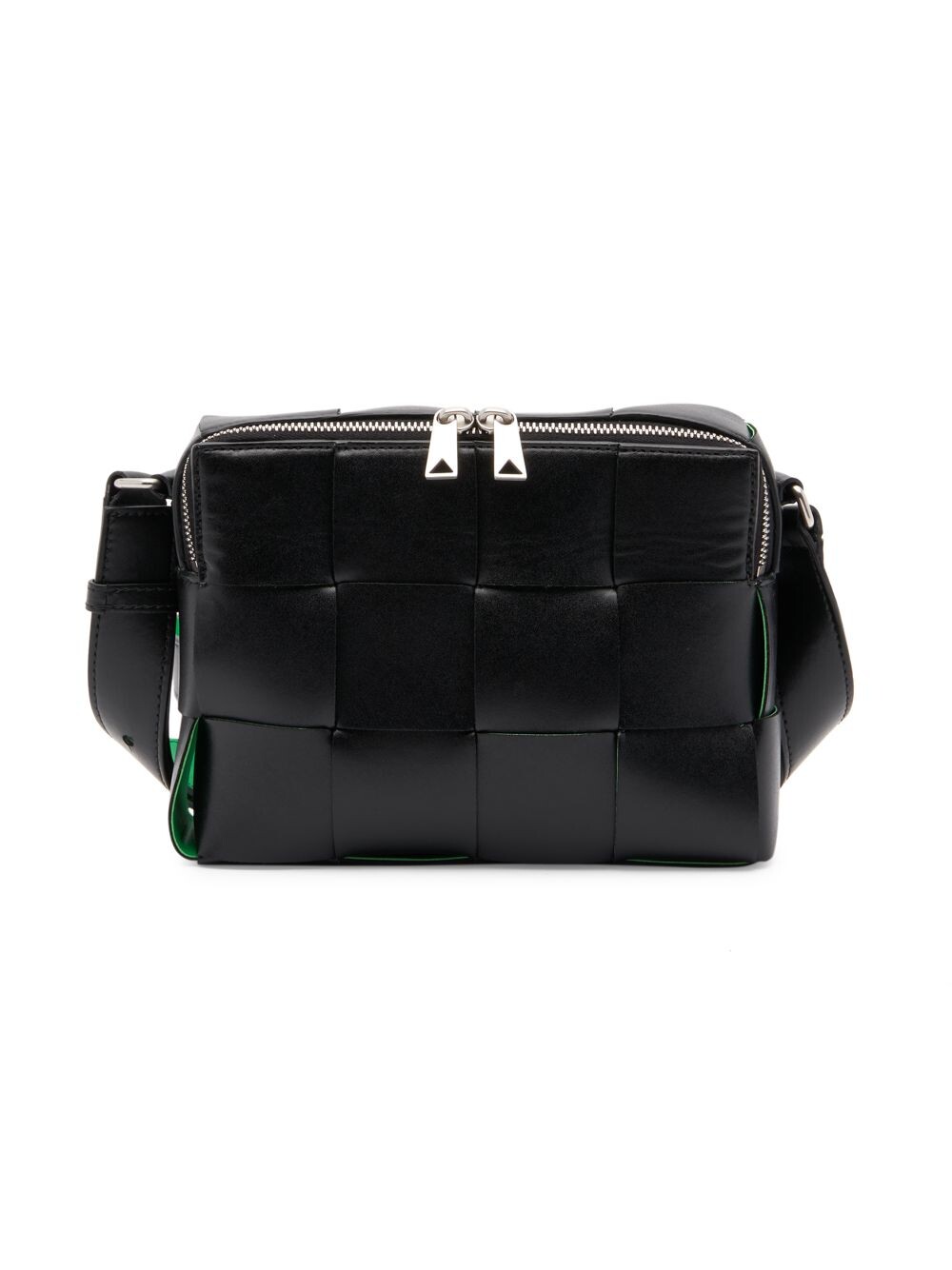 

Кожаная сумка через плечо Borsa Intrecciato Bottega Veneta, черный