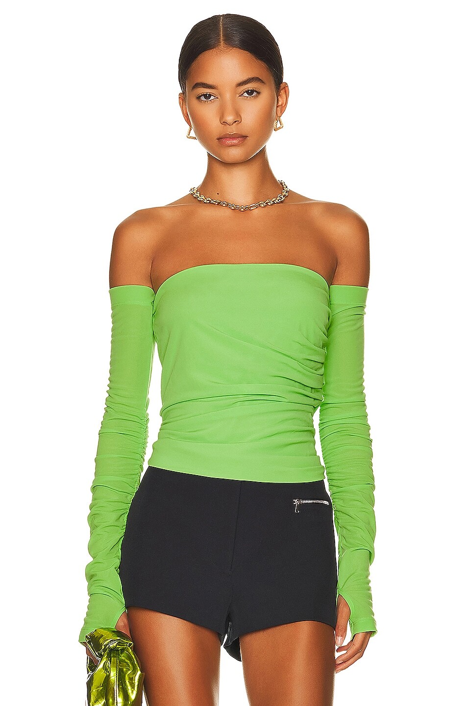

Топ Helmut Lang Twist Long Sleeve Tube, цвет Lawn